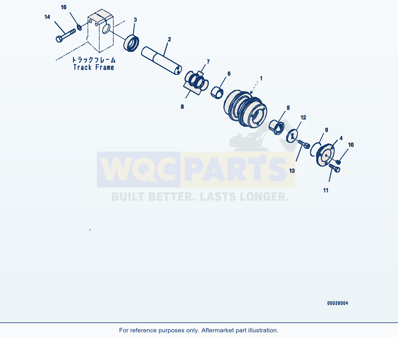 Komatsu PC270-8 Carrier Roller (#30117-) parts diagram