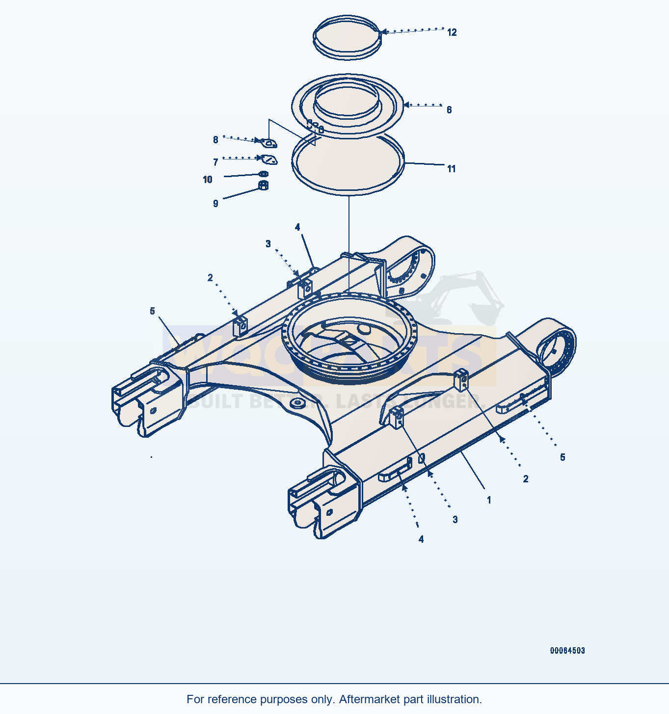 Komatsu PC270-8 Track Frame (#30117-) parts diagram