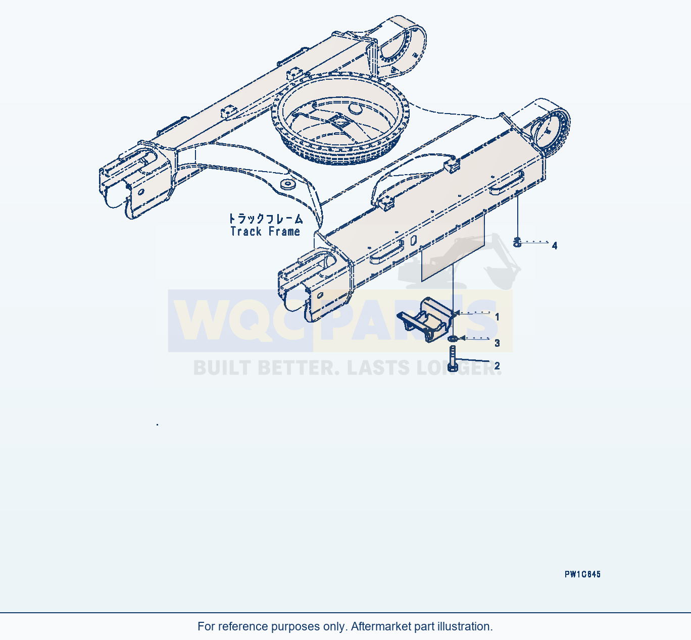 Komatsu PC270-8 Track Roller Guard (#30117-) parts diagram