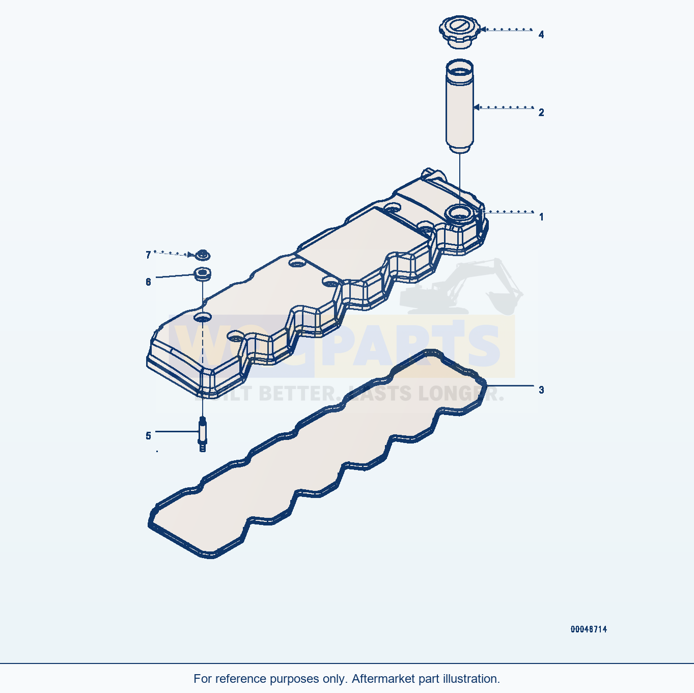 Komatsu PC270LC-8 Head Cover (#26537659-) (Avc00-001001) parts diagram