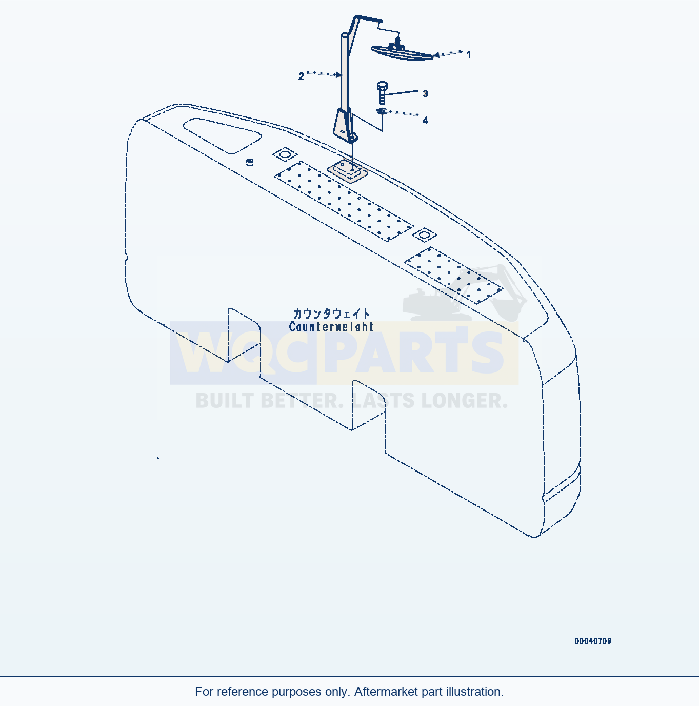 Komatsu PC270LC-8 Rear Under View Mirror (#30117-) parts diagram