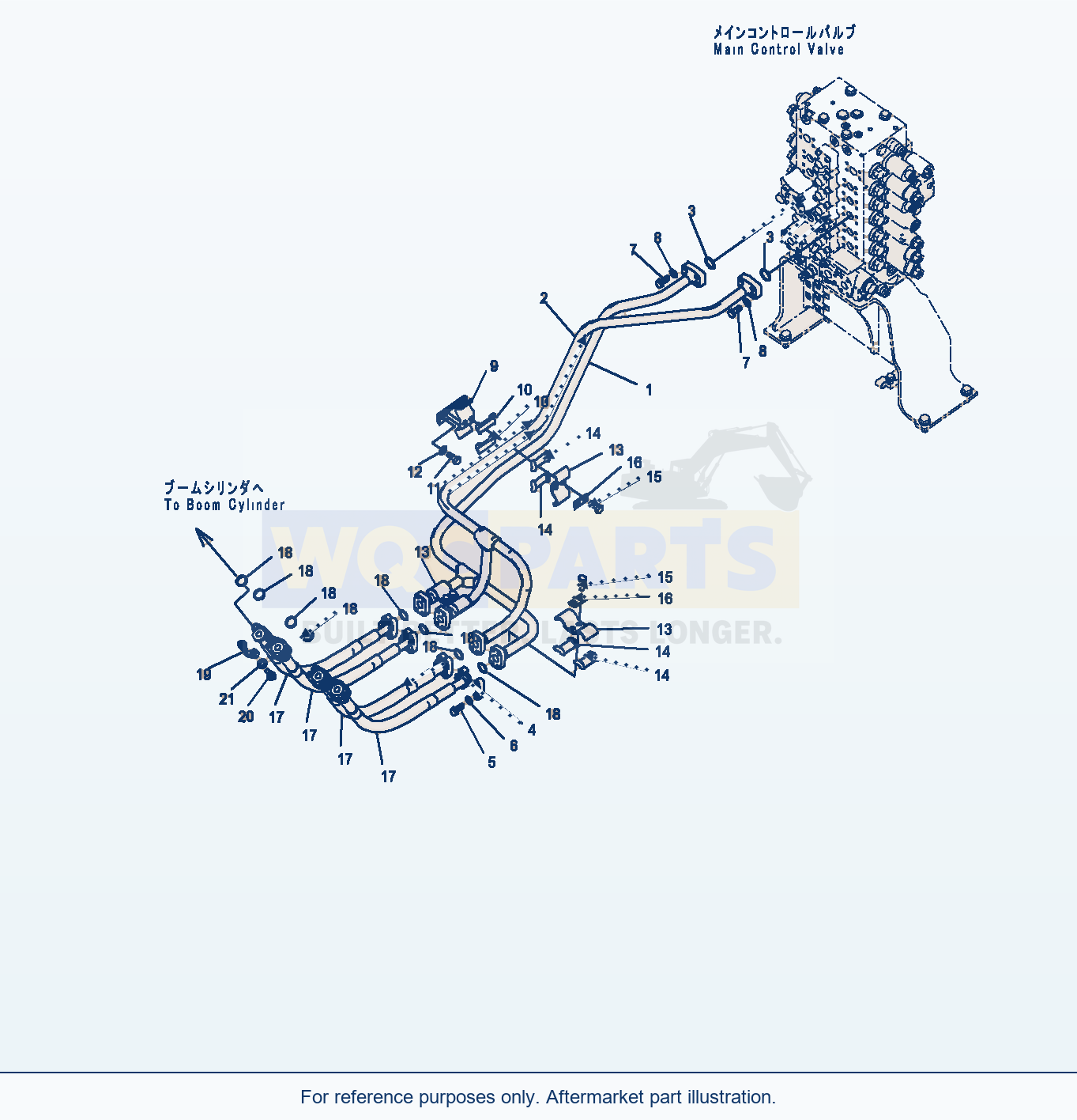 Komatsu PC270LC-8 Boom Piping (#30117-) parts diagram