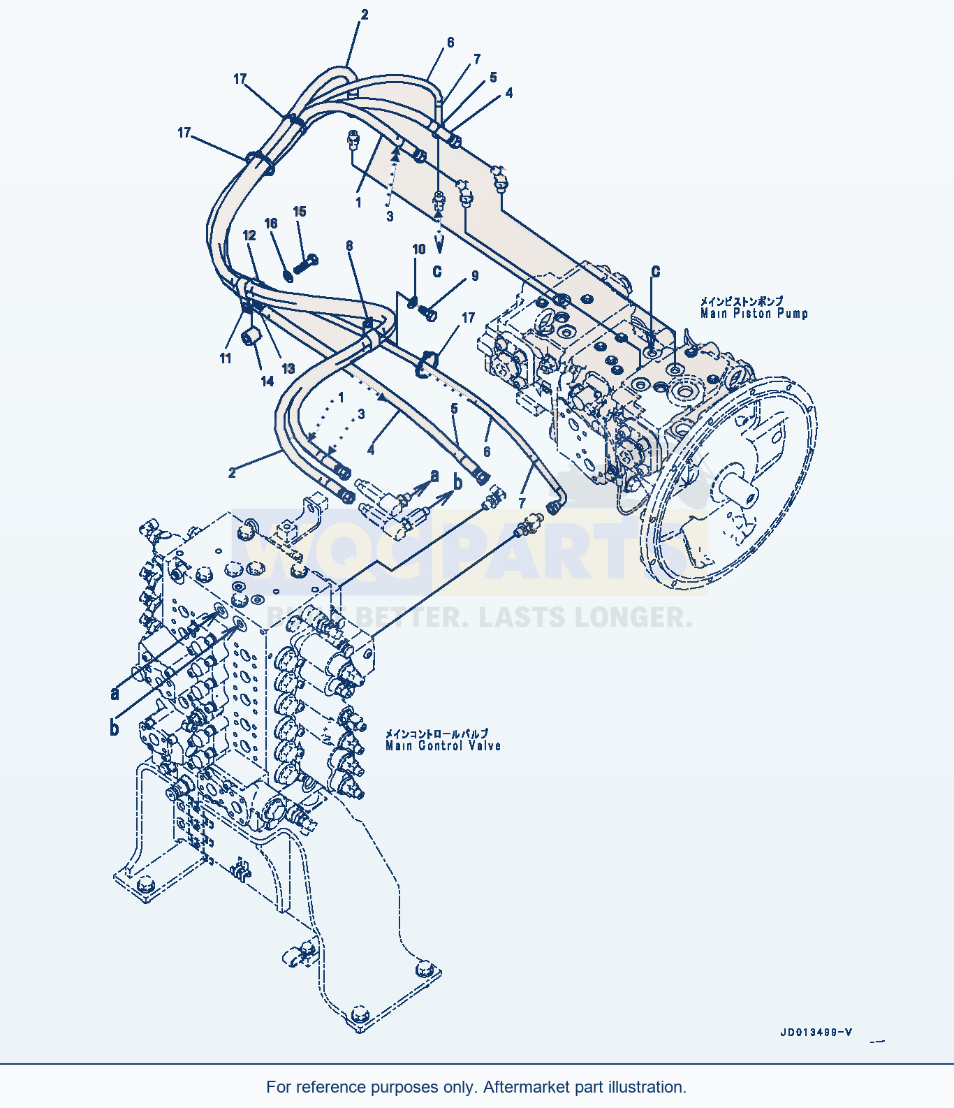Komatsu PC270LC-8 Ls Piping (#30117-) parts diagram