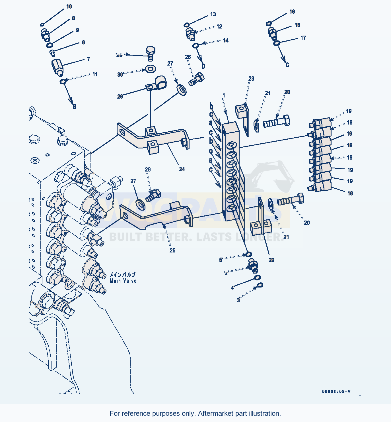 Komatsu PC270LC-8 Pressure Switch Block (#30117-) parts diagram