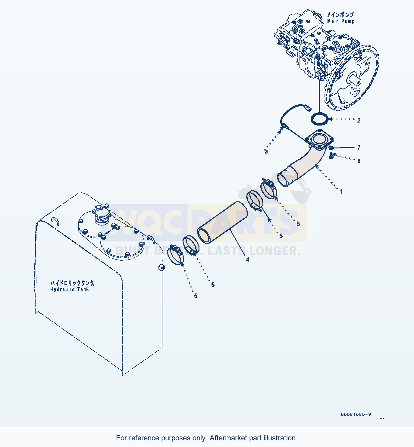 Komatsu PC270LC-8 Suction Piping (#30117-) parts diagram