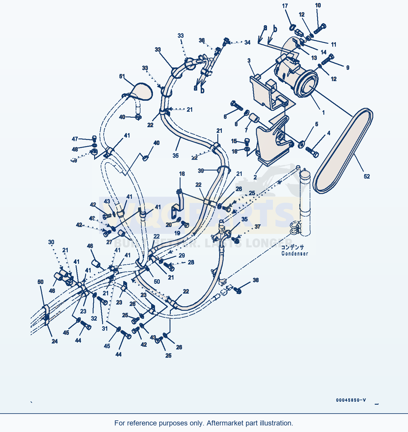Komatsu PC270LC-8 Air Conditioner (#30117-) parts diagram