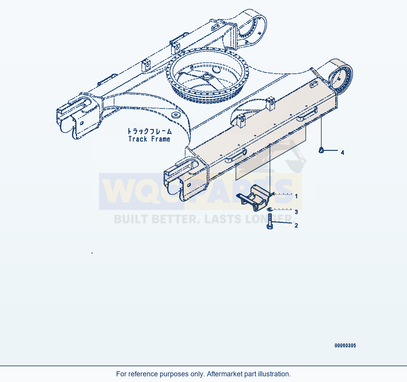 Komatsu PC270LC-8 Track Roller Guard (#30117-) parts diagram