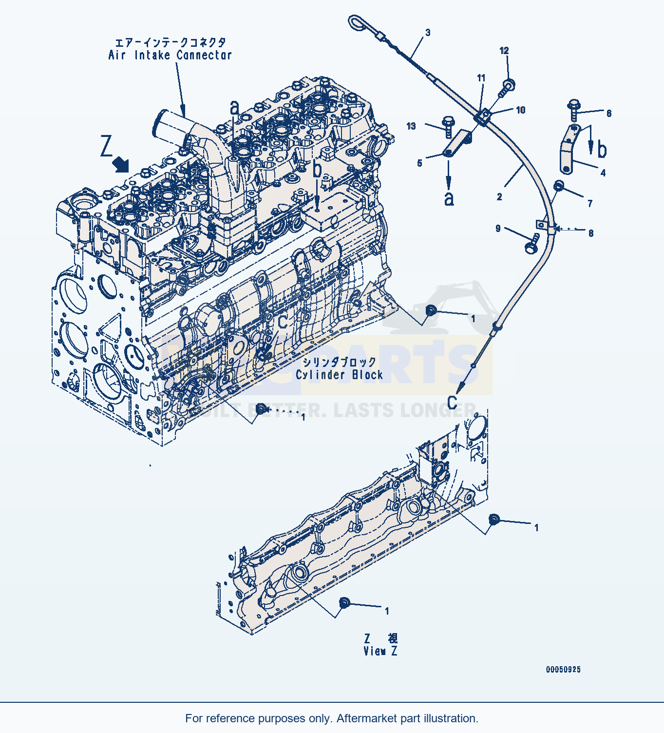 Komatsu PC290LC-8 Oil Level Gauge (#26537659-) (Alg00-001001) parts diagram