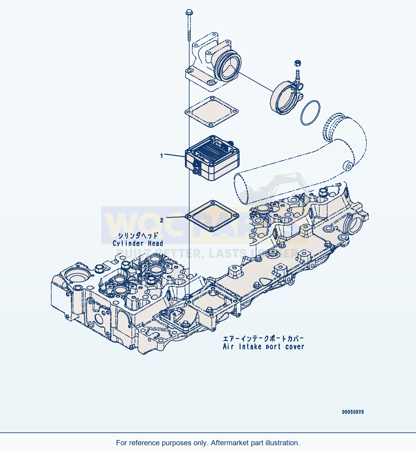 Komatsu PC290LC-8 Air Intake Heater (#26537659-) (Aah00-001001) parts diagram