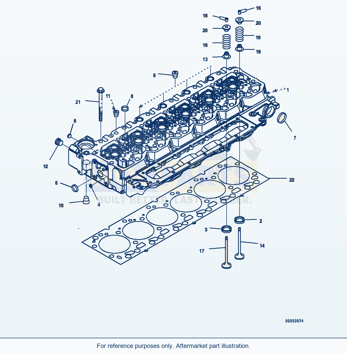 Komatsu PC290LC-8 Cylinder Head (#26537659-) parts diagram