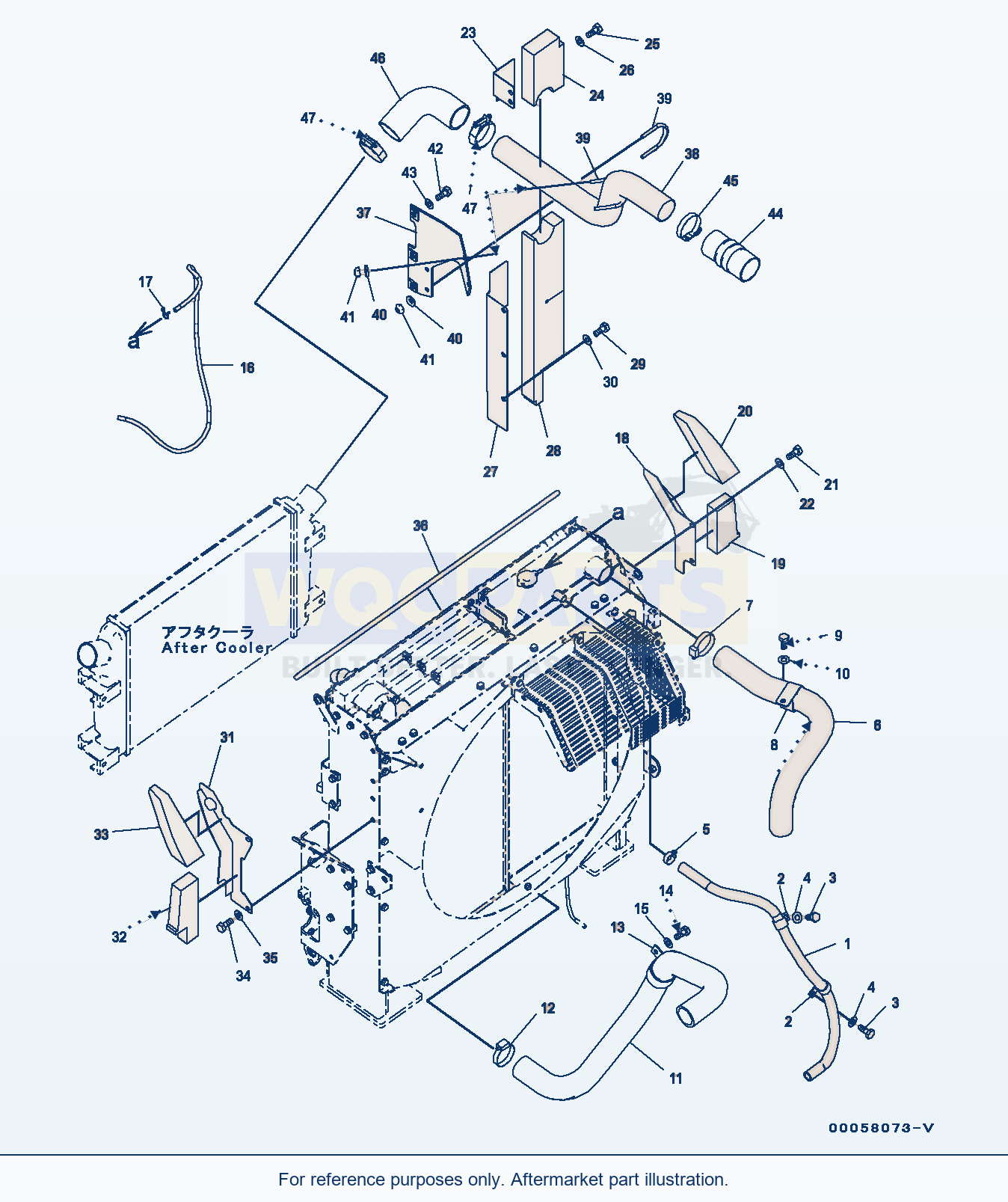 Komatsu PC300-8 Cooling System Radiator Piping (#C50001-) parts diagram