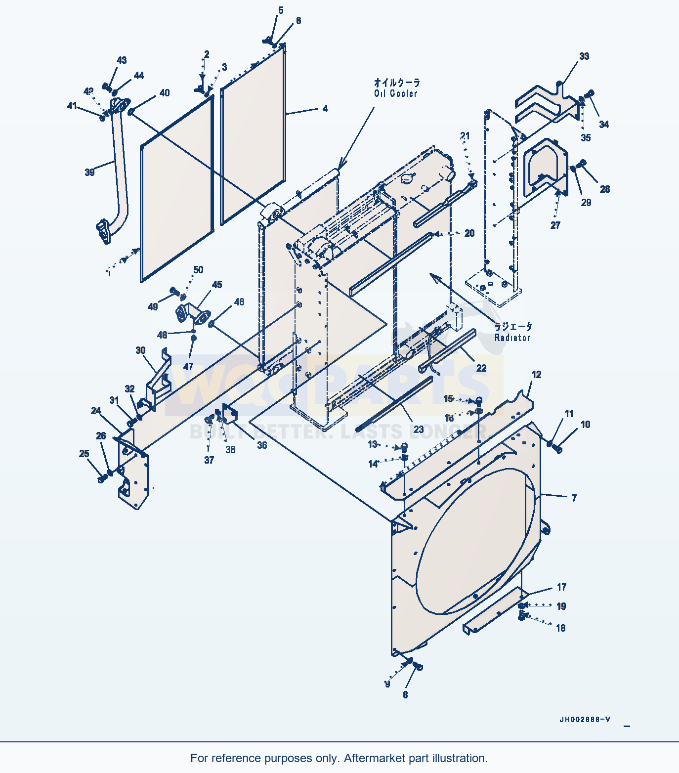 Komatsu PC300-8 Cooling System Shroud (#C50001-) parts diagram