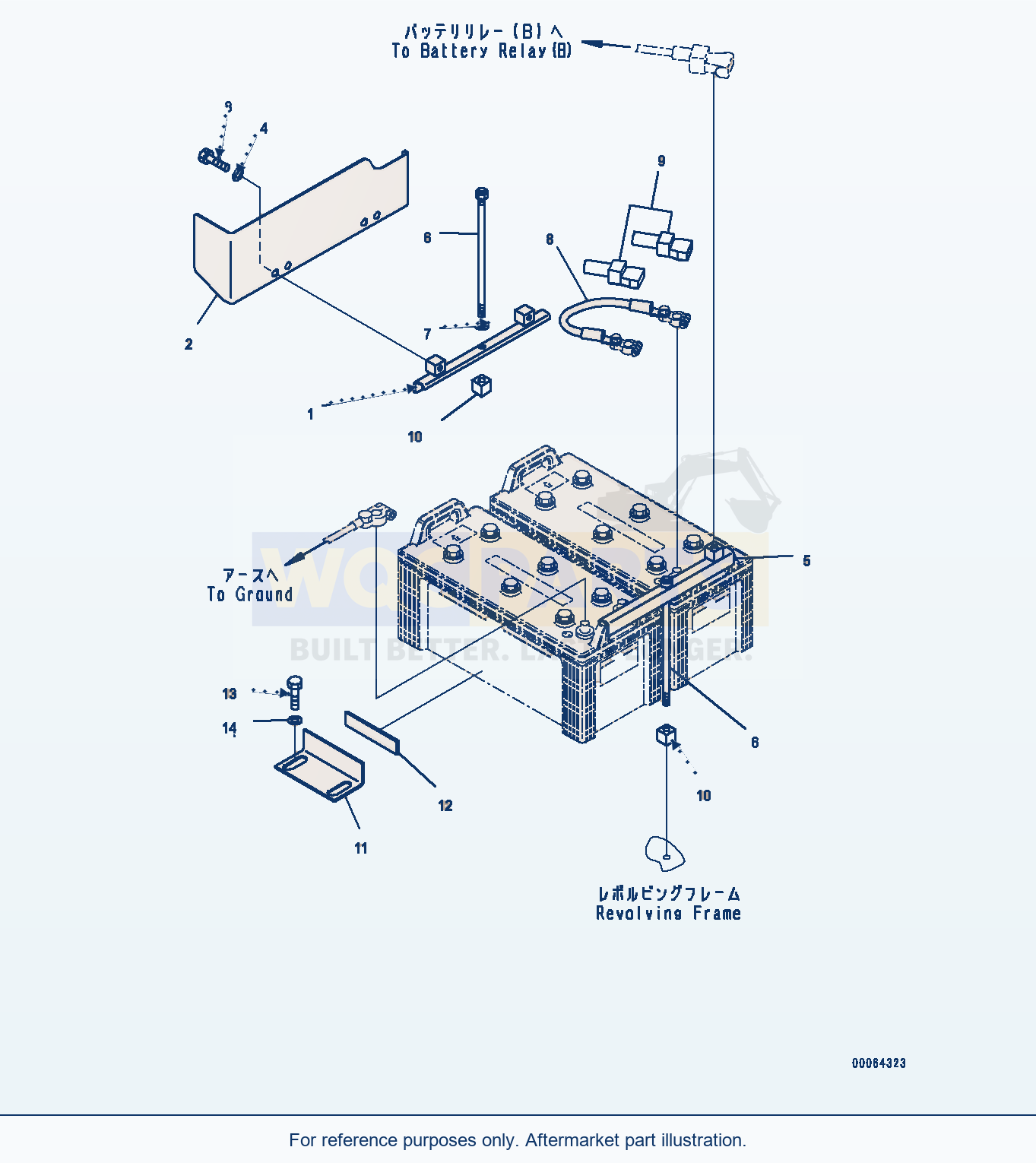 Komatsu PC300-8 Battery, Related Parts (#60001-) parts diagram