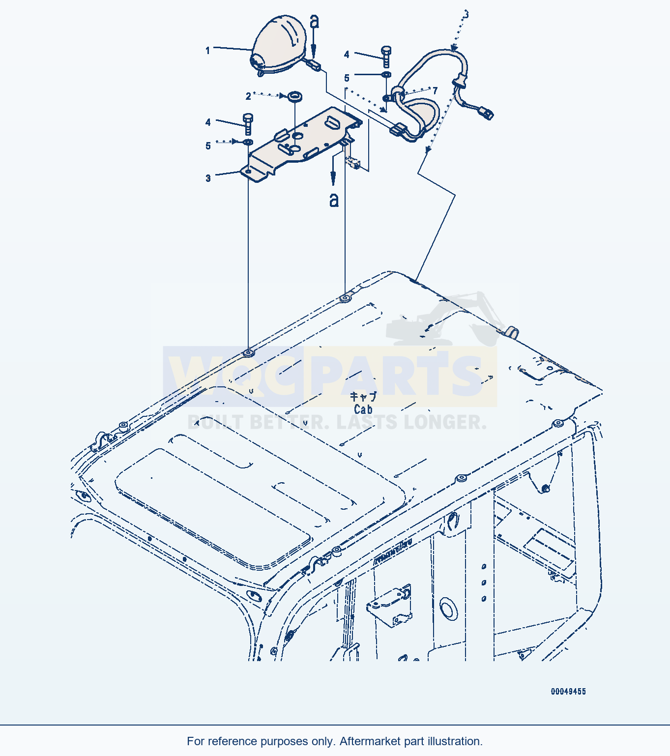 Komatsu PC300-8 Beacon Lamp (#60001-) parts diagram