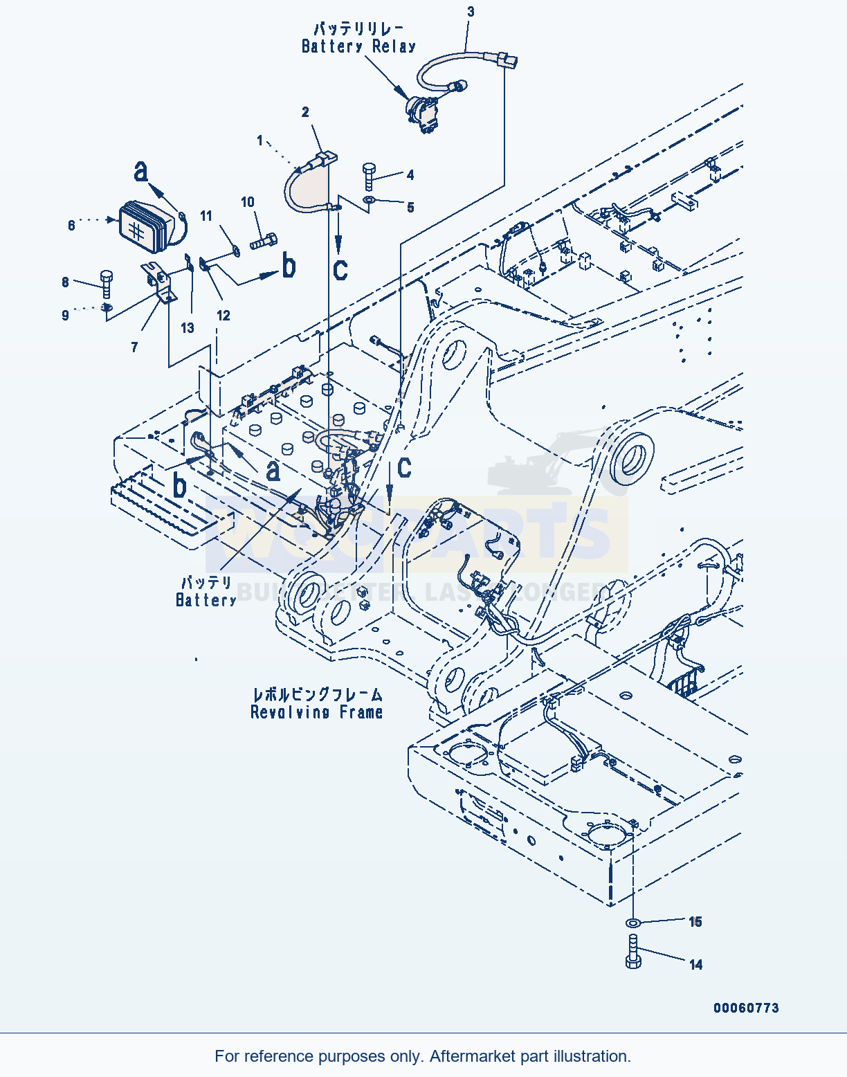 Komatsu PC300-8 Electric Wiring Working Light (#C50001-) parts diagram