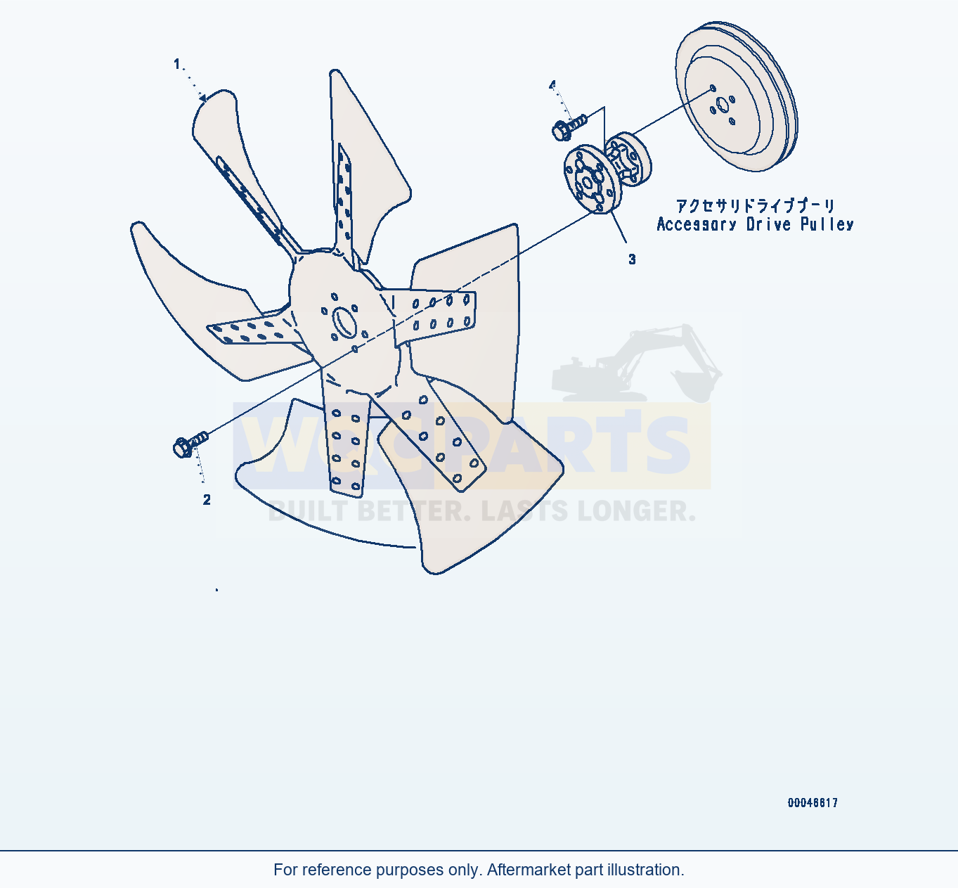 Komatsu PC300-8 Cooling Fan (#26852077-) parts diagram