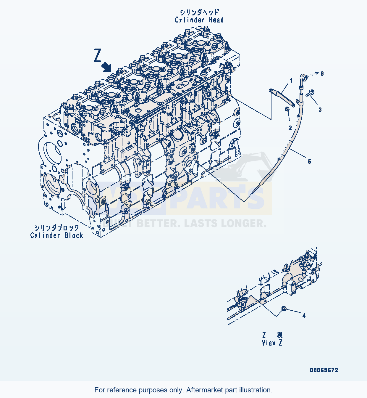 Komatsu PC300-8 Oil Level Gauge (#26852077-) (Alg00-002001) parts diagram