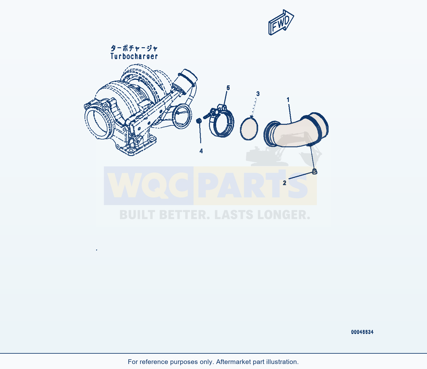 Komatsu PC300-8 Exhaust Connection (#26852077-) (Ait00-001001) parts diagram