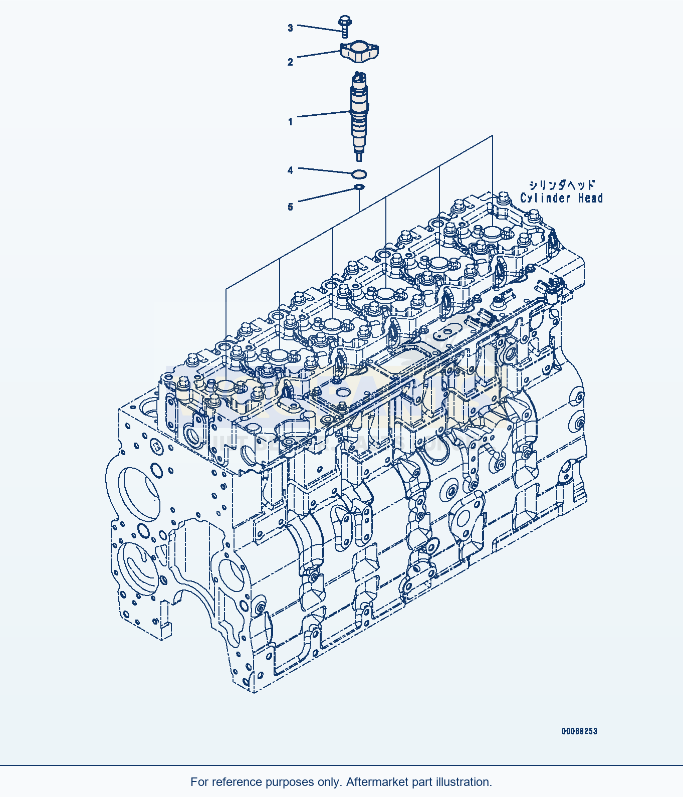 Komatsu PC300-8 Fuel Injector (#26852077-) parts diagram