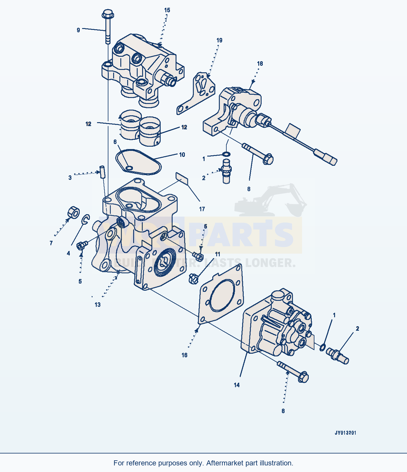 Komatsu PC300-8 Fuel Supply Pump, Inner Parts (#26852077-) parts diagram