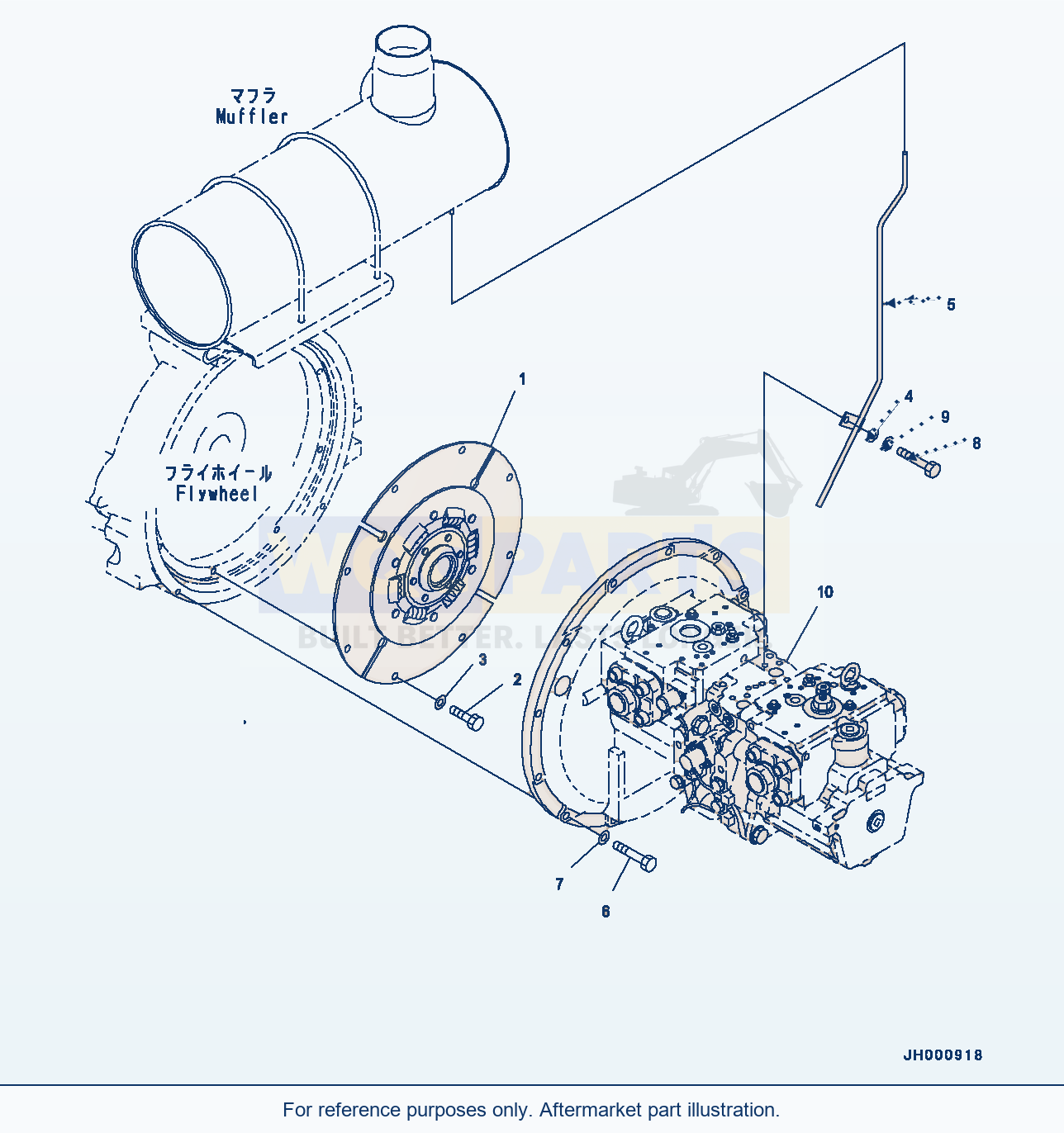 Komatsu PC300-8 Main Piston Pump (#C50001-) parts diagram