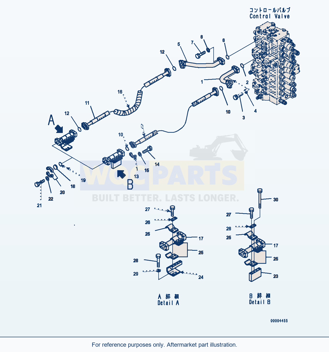 Komatsu PC300-8 2-Additional Actuator Piping (#60001-) parts diagram