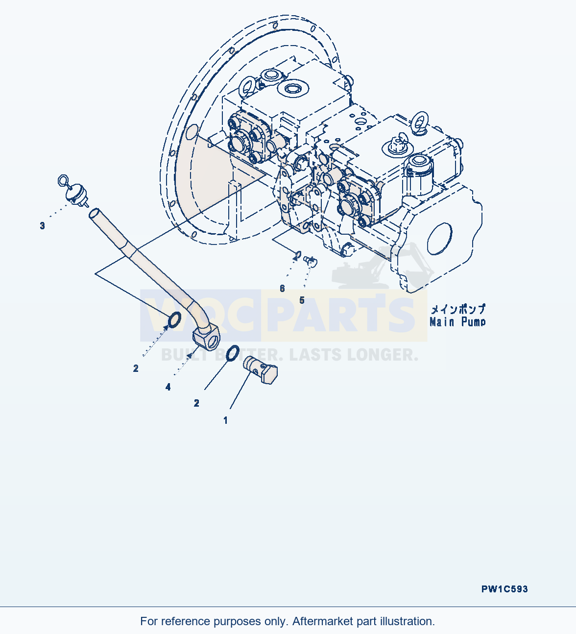 Komatsu PC300-8 Main Piston Pump, Related Parts (#C50001-) parts diagram