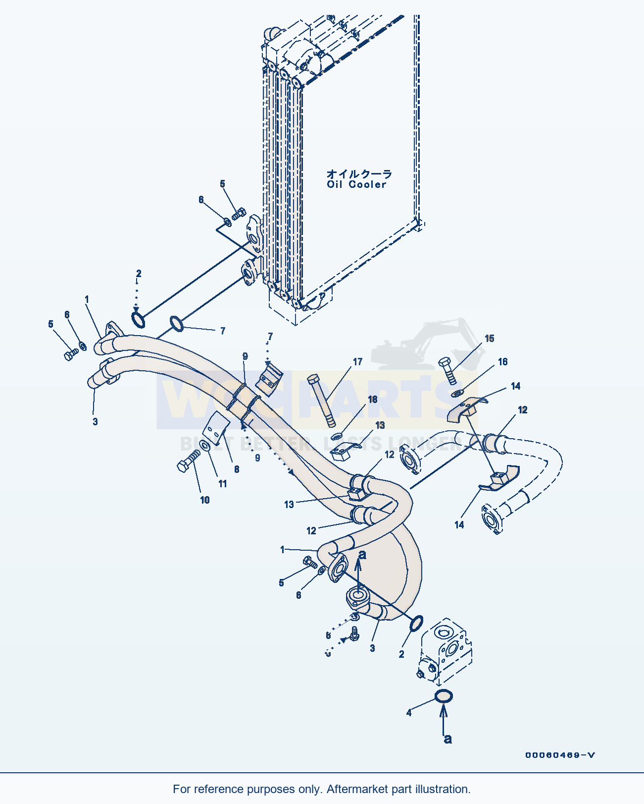 Komatsu PC300-8 Oil Cooler Circuit (#C50001-) parts diagram