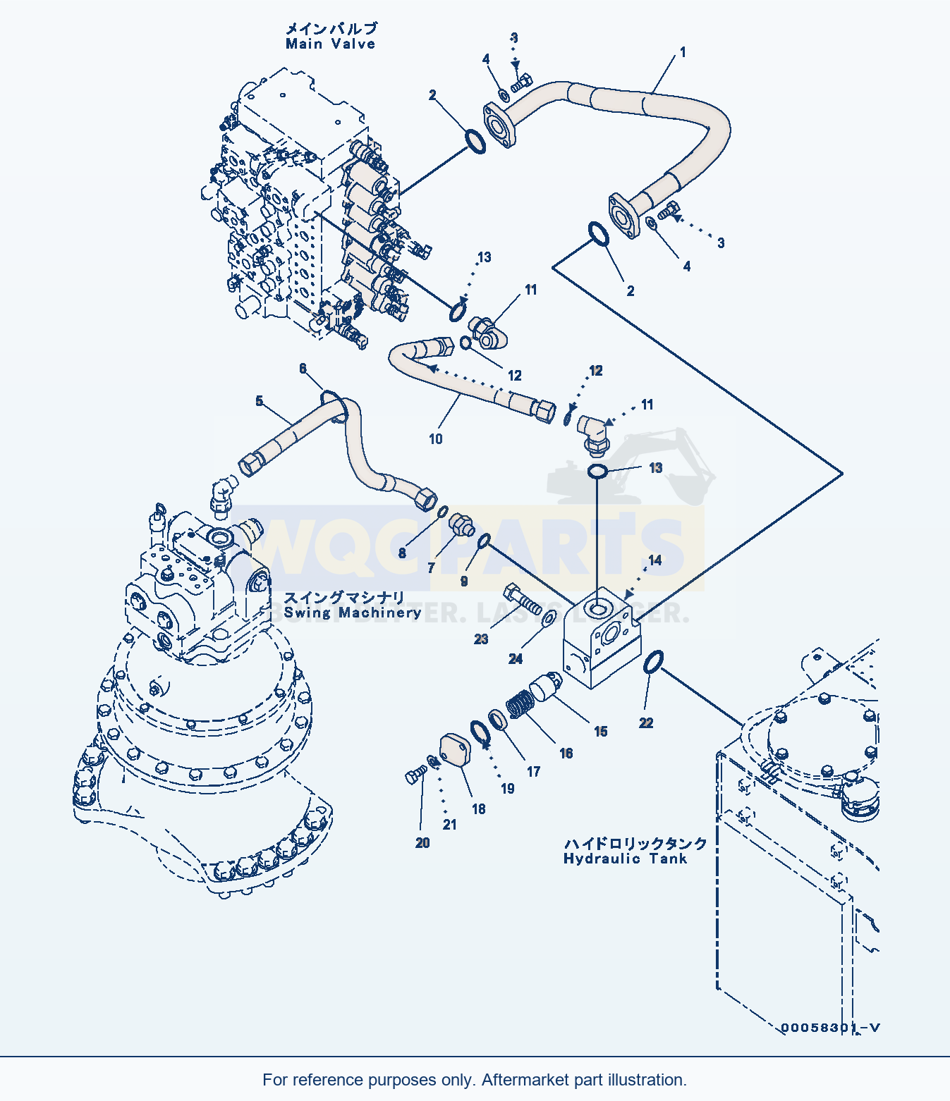 Komatsu PC300-8 Return Circuit (#C50001-) parts diagram