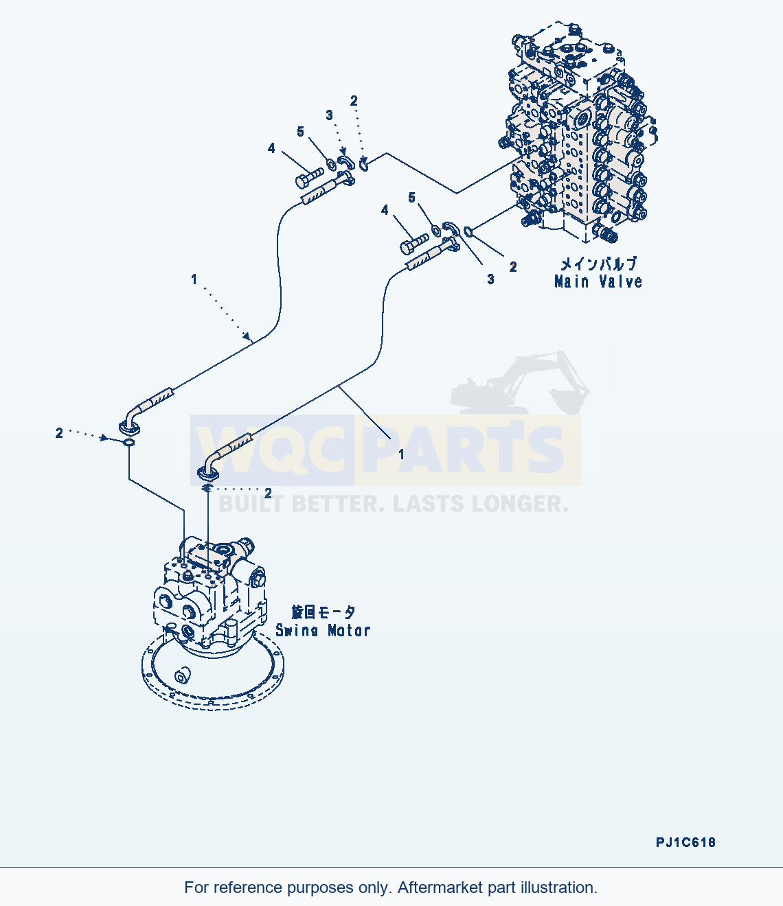 Komatsu PC300-8 Swing Circuit (#C50001-) parts diagram