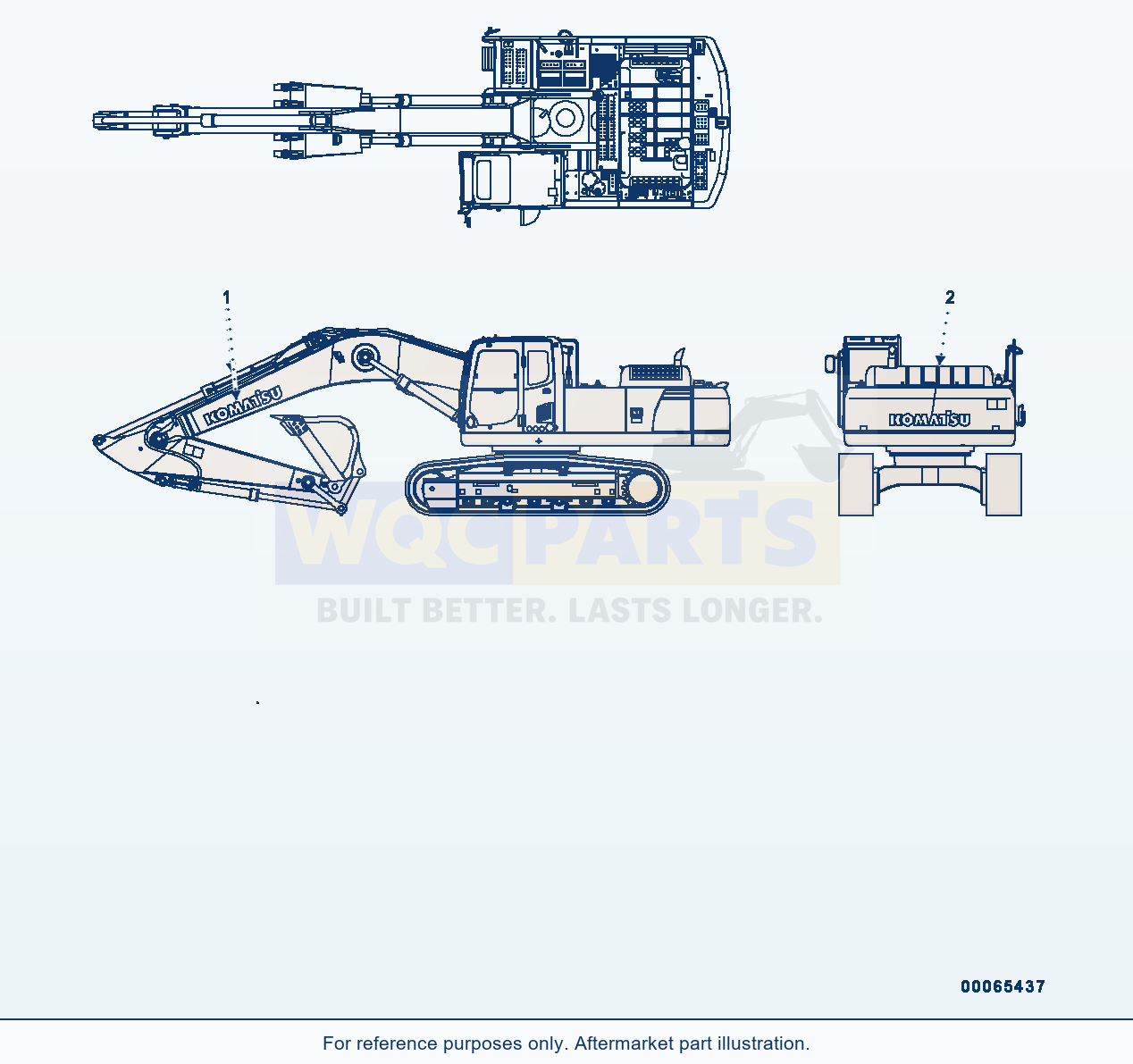 Komatsu PC300-8 Komatsu Logo (#C50001-) parts diagram