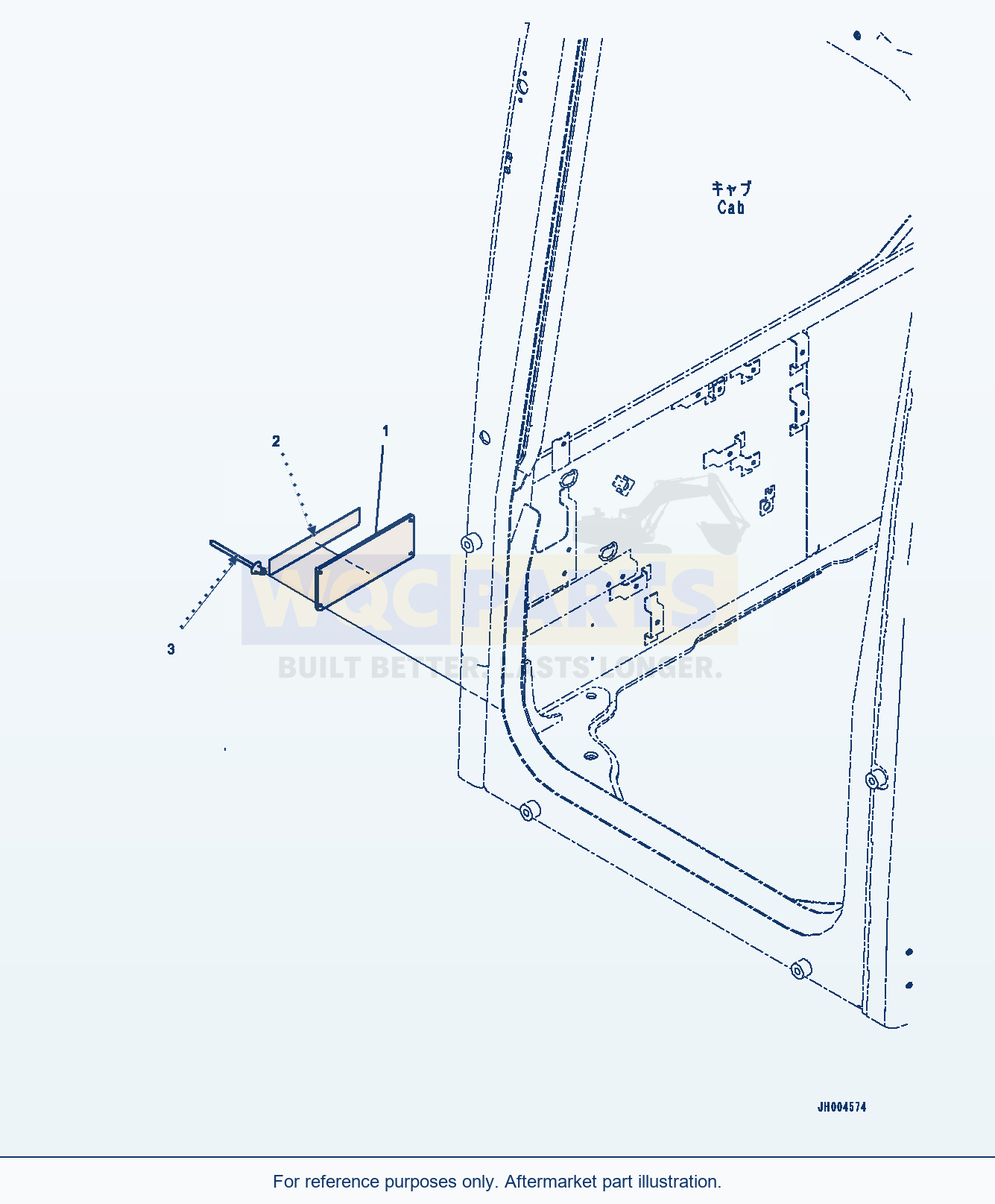 Komatsu PC300-8 Rops Plate, Chinese — Rops Plate (#60001-61691) parts diagram