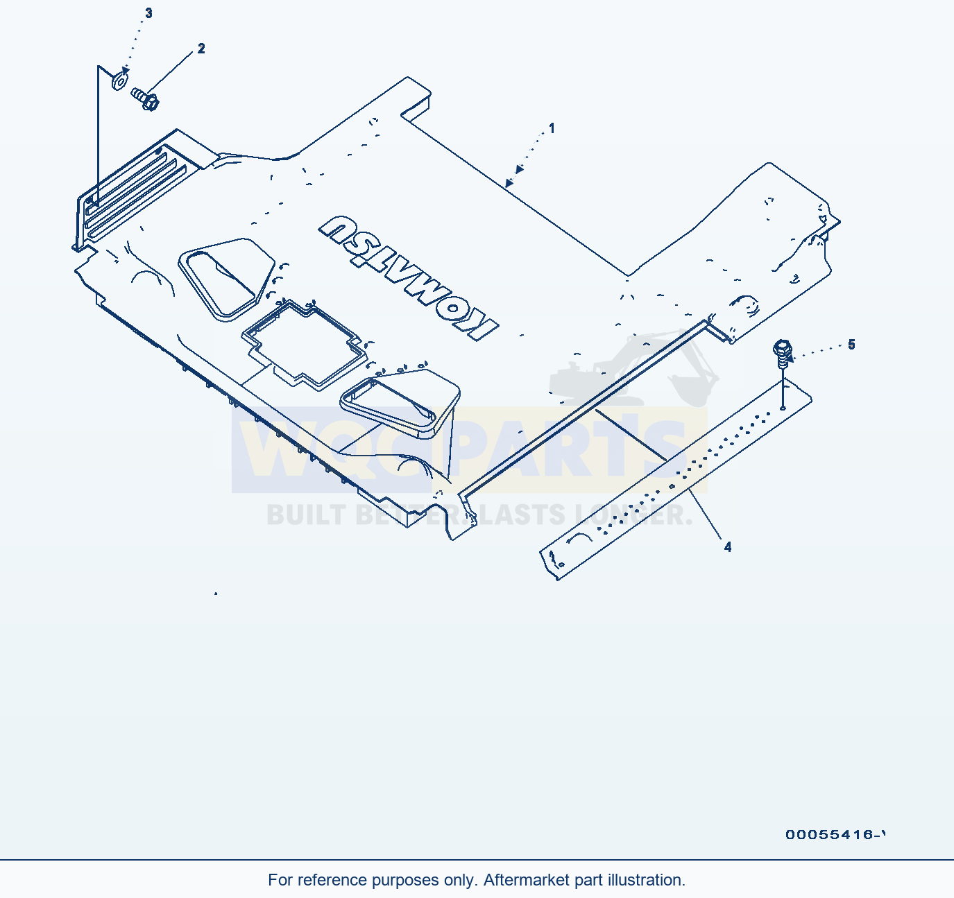 Komatsu PC300-8 Floor Mat (#C50001-) parts diagram