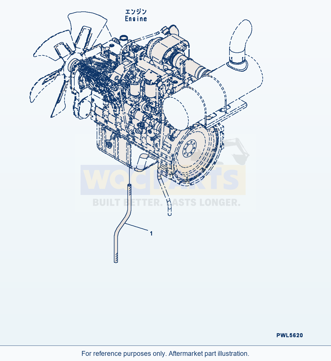 Komatsu PC300-8 Engine Drain Hose (#C50001-) parts diagram