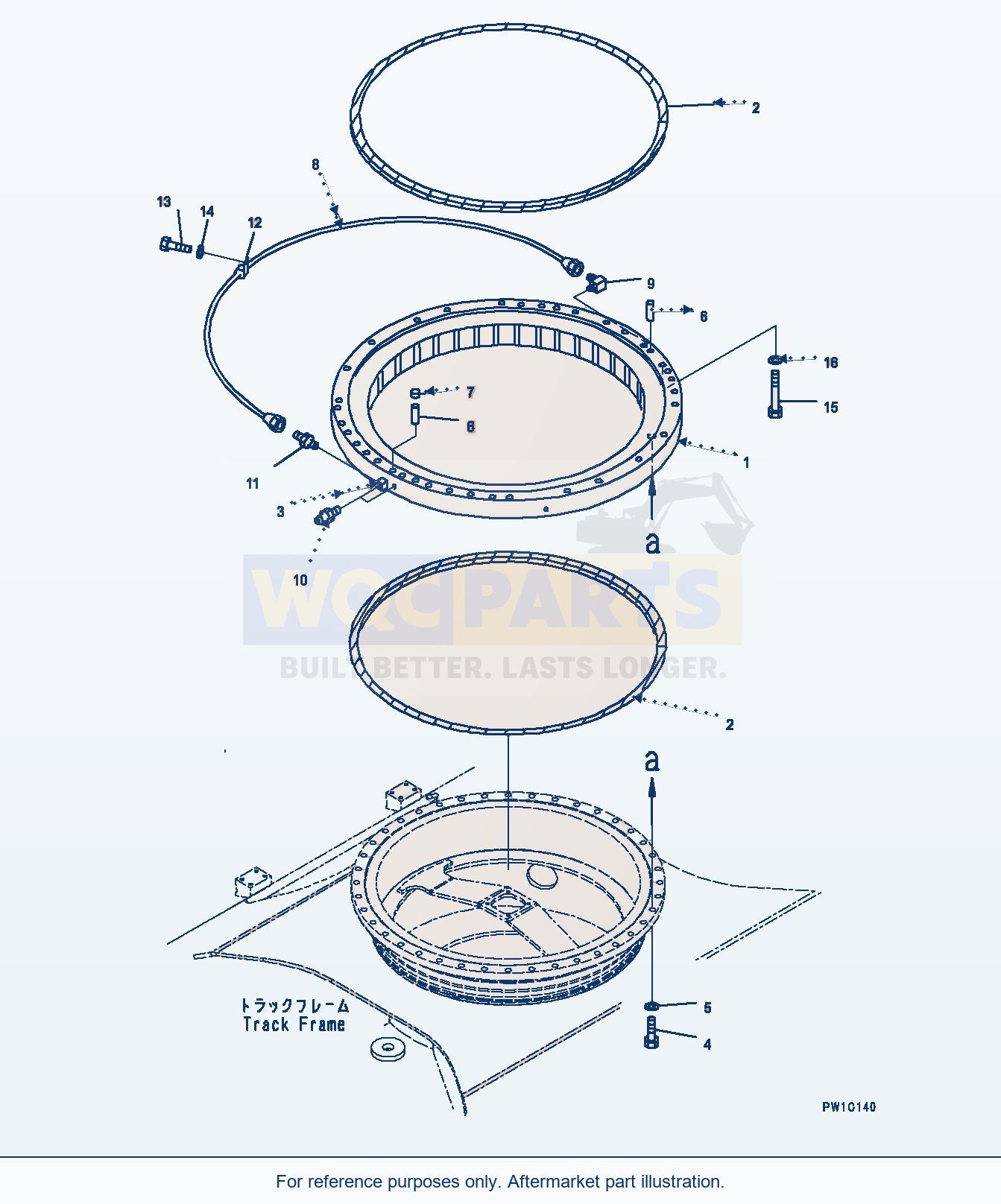 Komatsu PC300-8 Swing Circle (#60001-) parts diagram