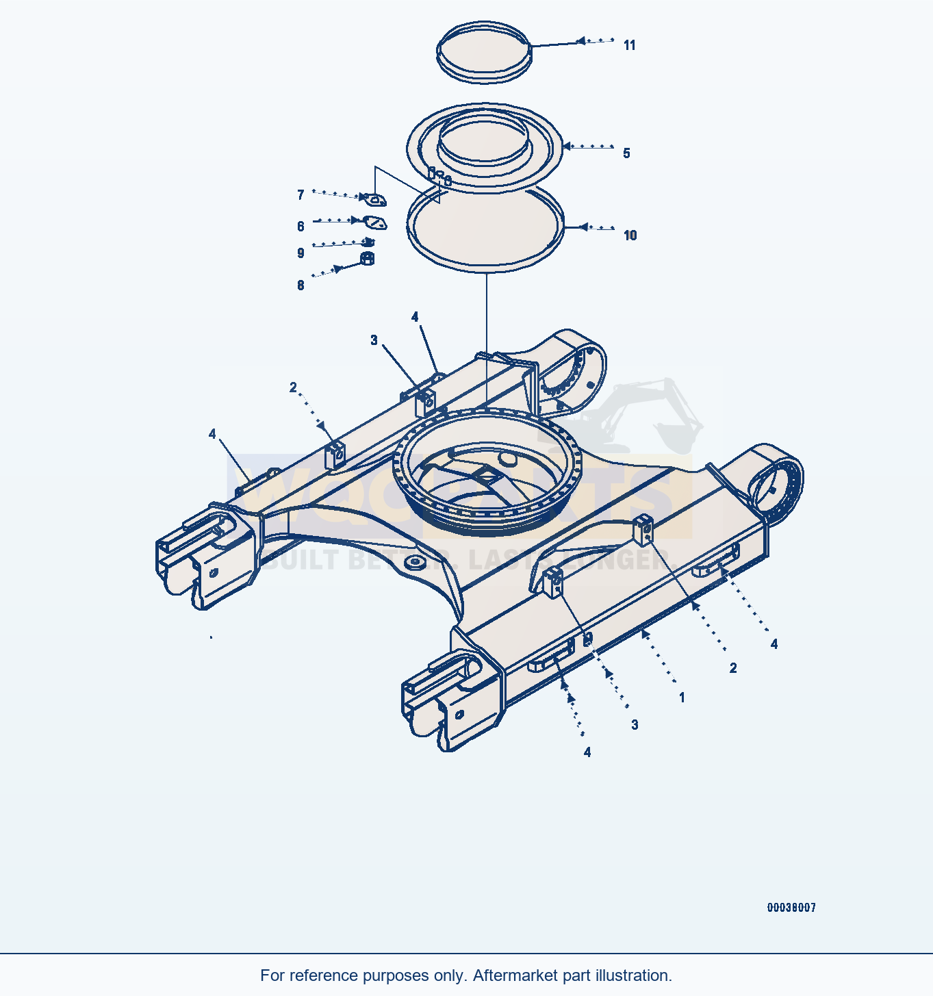 Komatsu PC300-8 Track Frame (#60001-) parts diagram