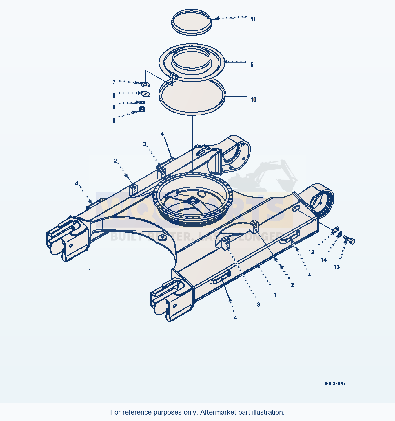 Komatsu PC300-8 Track Frame (#C50001-) parts diagram
