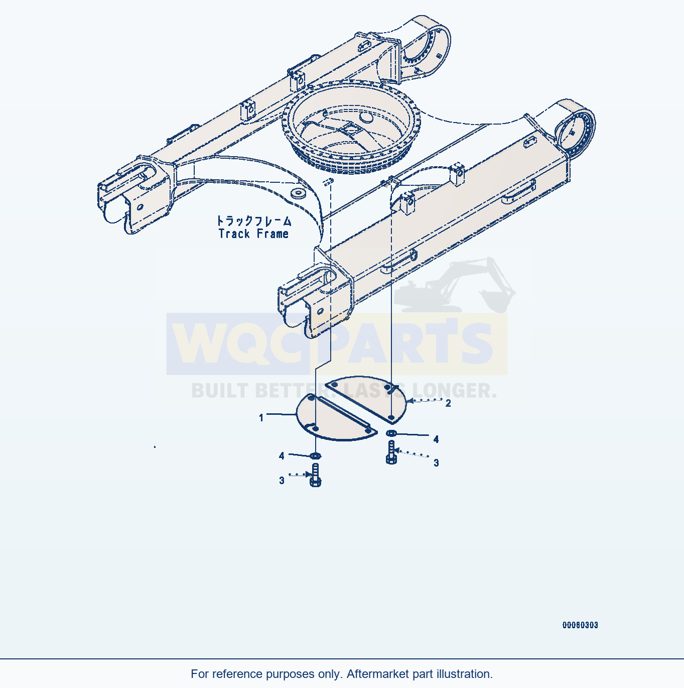 Komatsu PC300-8 Track Frame Under Cover (#60001-) parts diagram