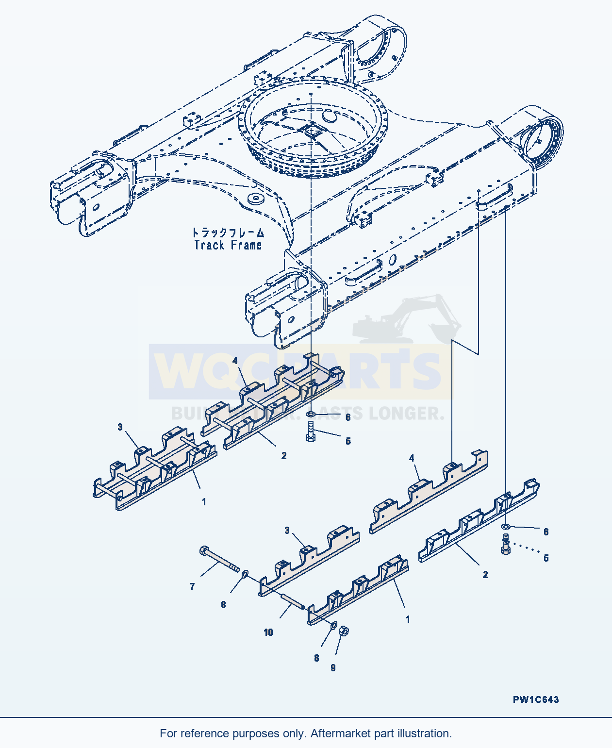 Komatsu PC300-8 Track Guard, Full Length (#C50001-) parts diagram