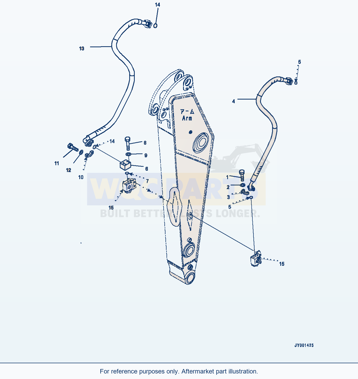 Komatsu PC300-8 Arm, Additional Piping (#60001-) parts diagram