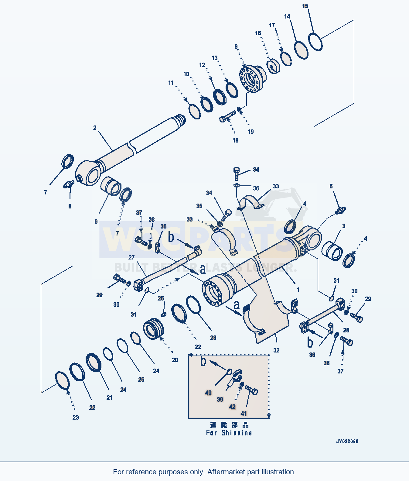 Komatsu PC300-8 Arm, Bucket Cylinder (#60001-) parts diagram
