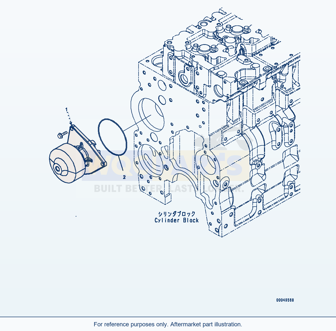 Komatsu PC300LC-8 Water Pump (#26852077-) parts diagram