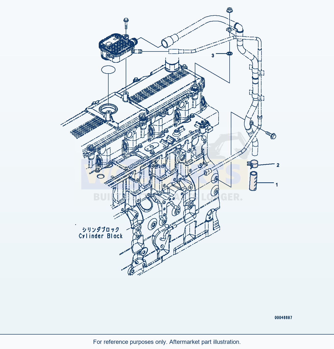 Komatsu PC300LC-8 Breather Hose (#26852077-) parts diagram