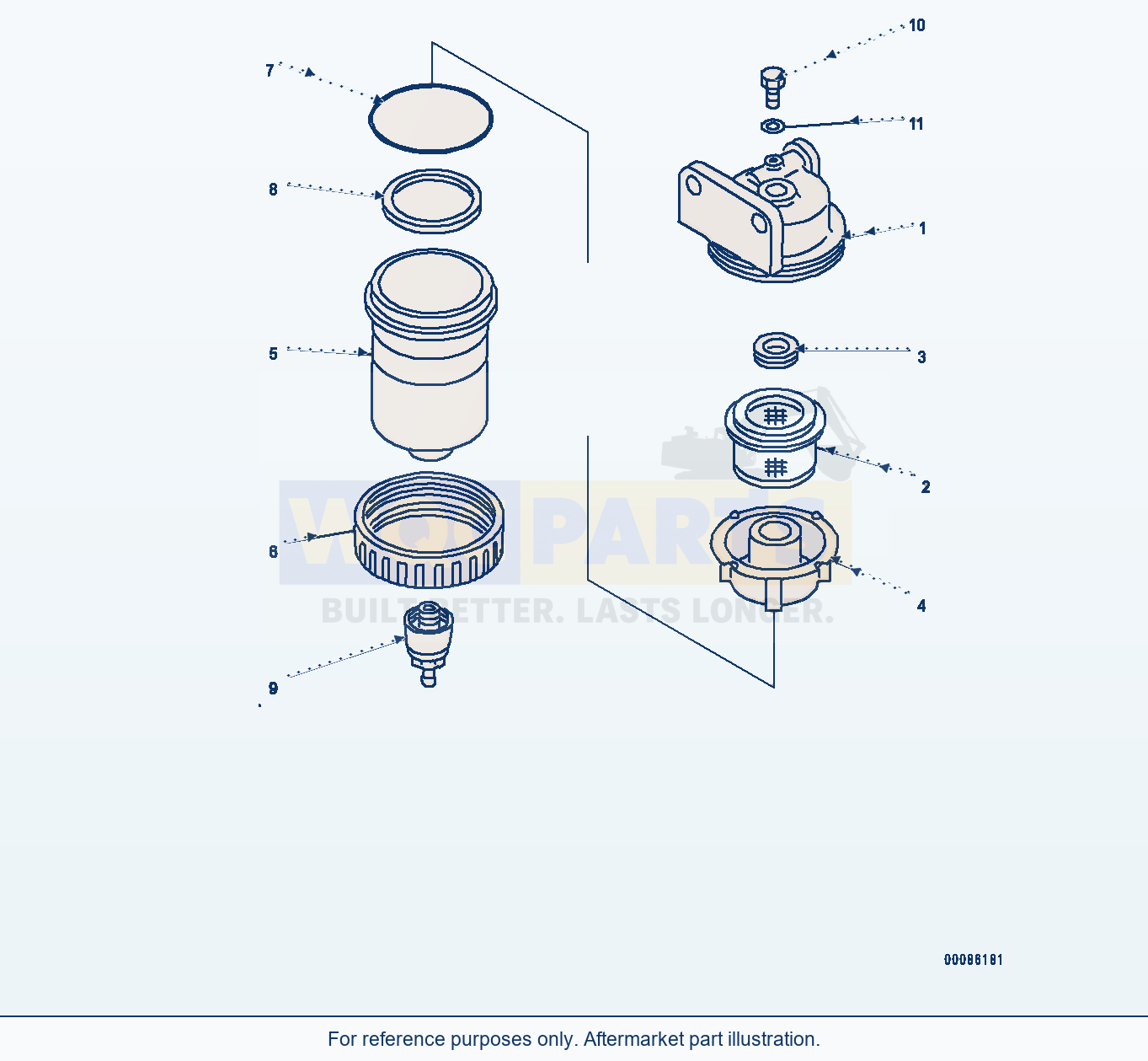 Komatsu PC300LC-8 Water Separator (#26852077-) parts diagram