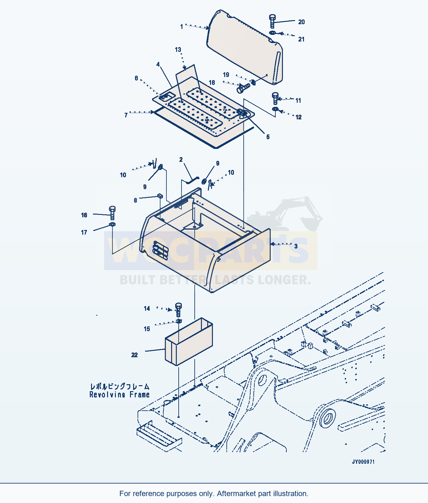 Komatsu PC300LC-8 Battery Case (#60001-) parts diagram