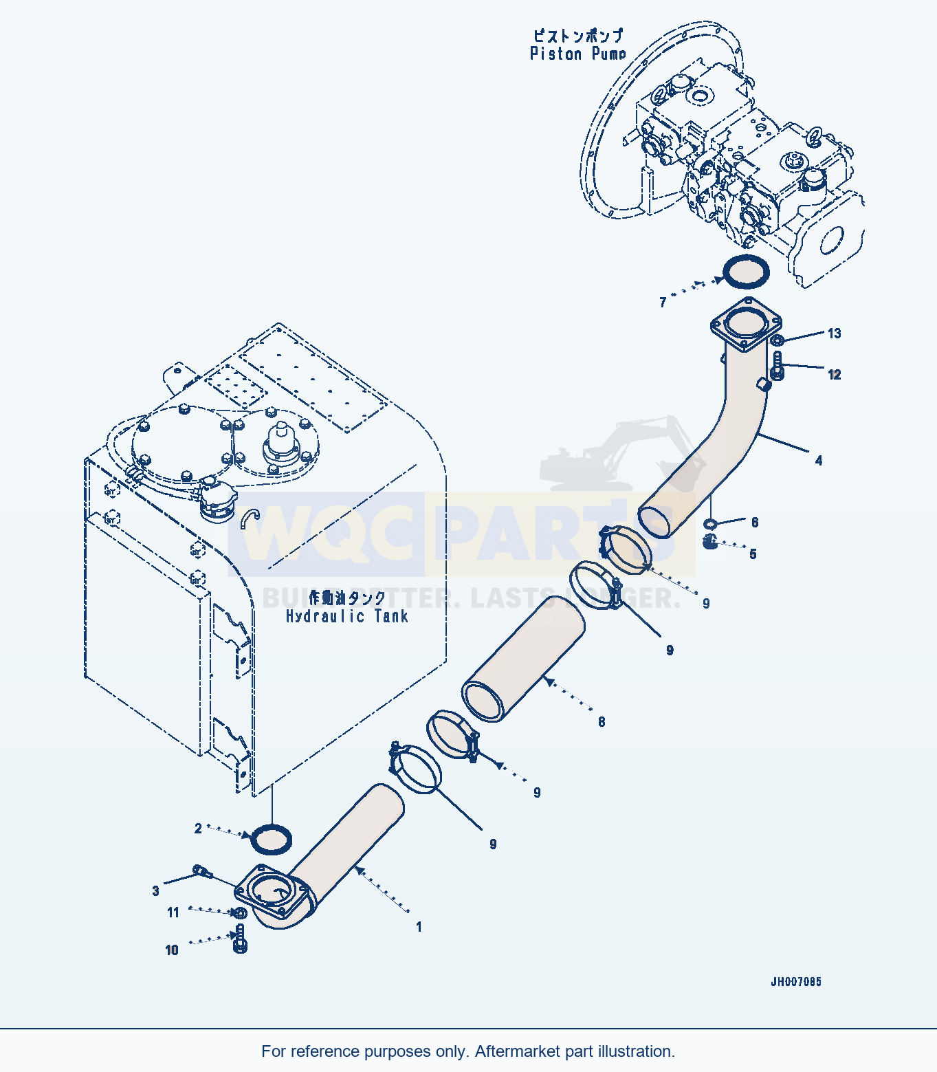 Komatsu PC300LC-8 Suction Piping (#62677-) parts diagram