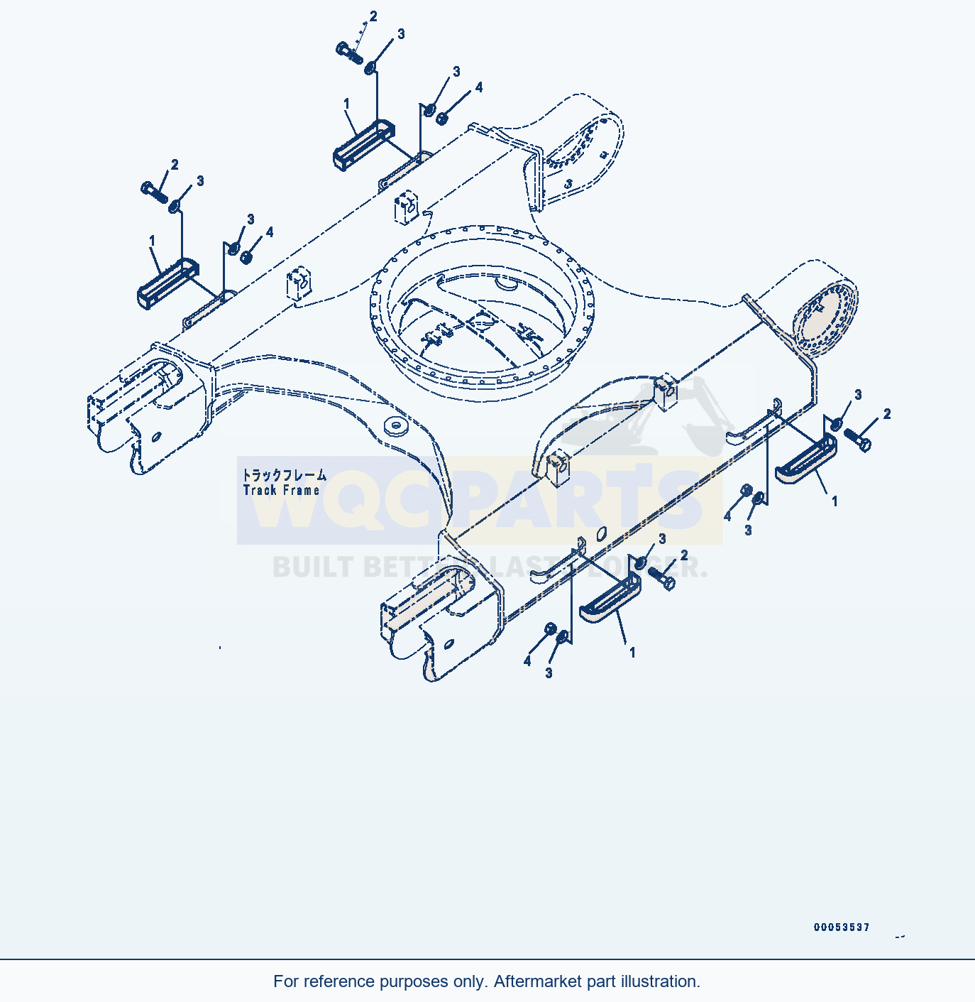 Komatsu PC300LC-8 Additional Track Frame Step (#60001-) parts diagram
