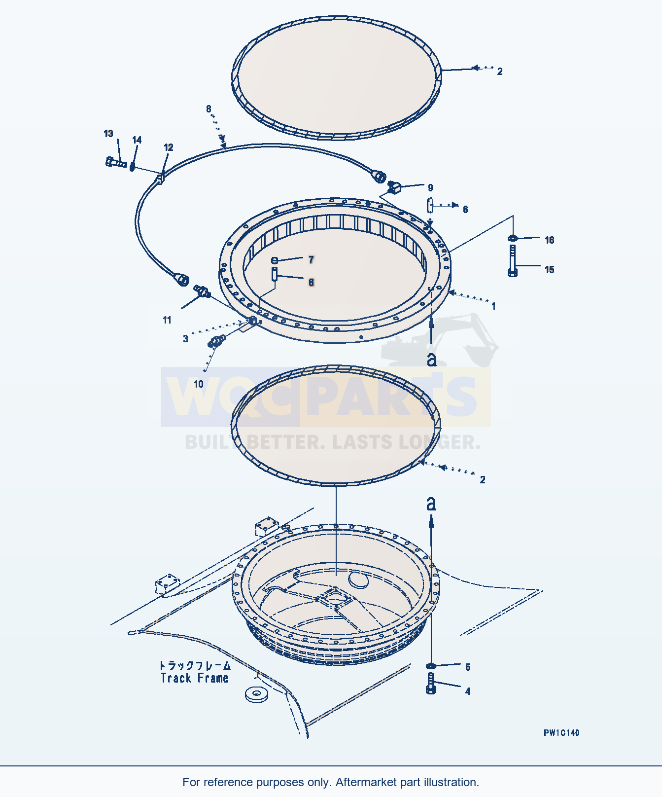 Komatsu PC300LC-8 Swing Circle (#60001-) parts diagram