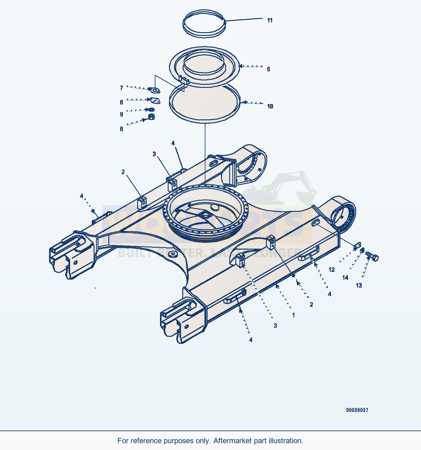 Komatsu PC300LC-8 Track Frame (#60001-) parts diagram