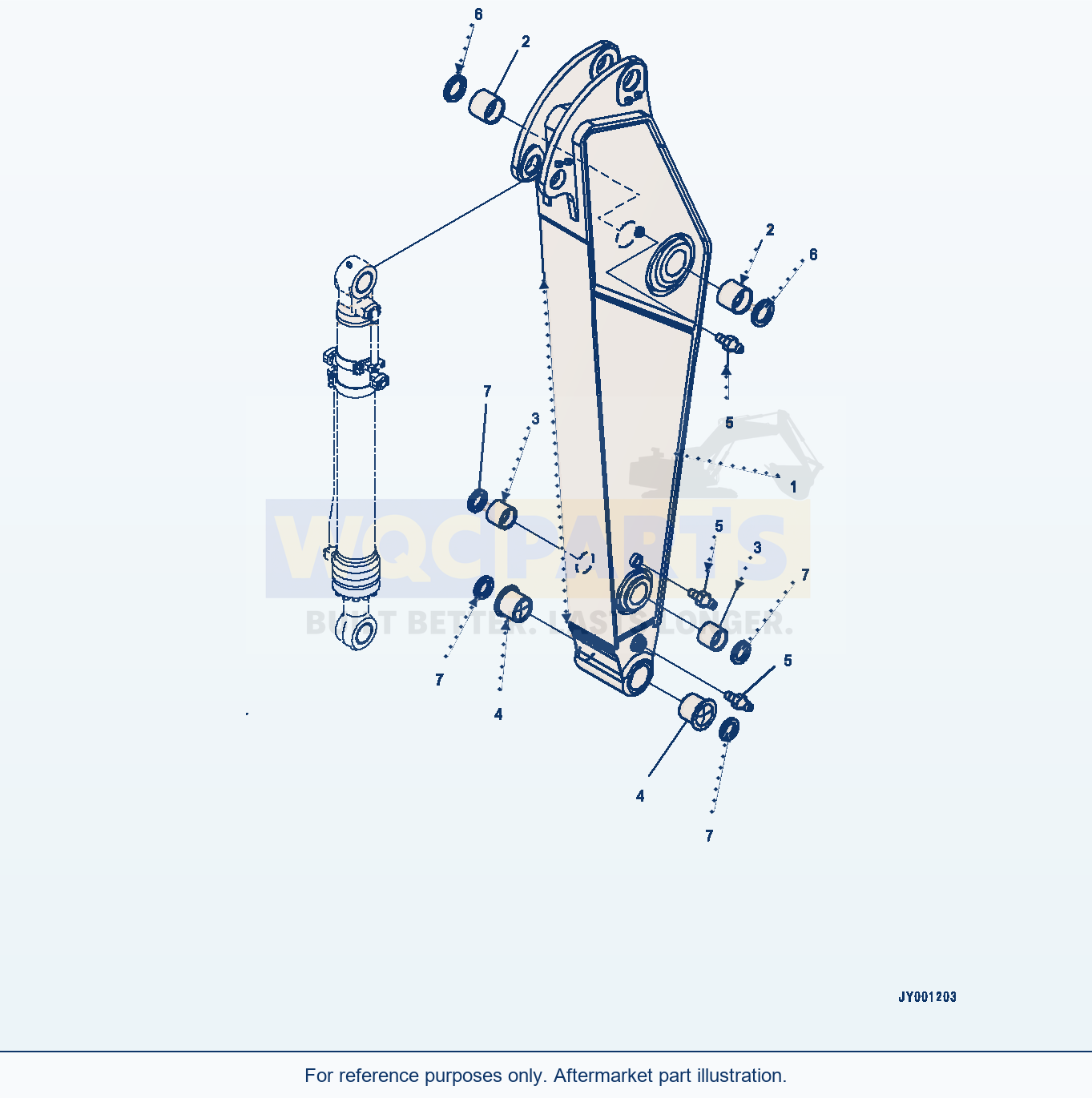 Komatsu PC300LC-8 Arm, 2600mm — Arm, Arm And Bushing (#60001-) parts diagram
